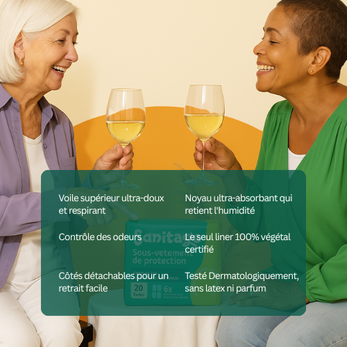 Sous-vêtement de protection absorbant - conçu pour un confort sans fuite