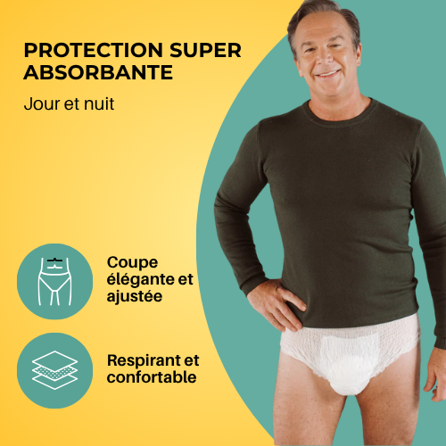 Sous-vêtement de protection absorbant - conçu pour un confort sans fuite